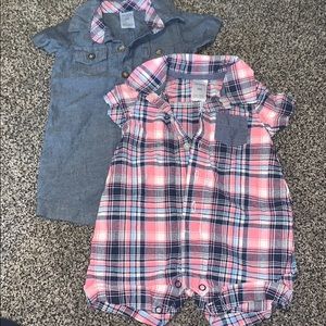 Pair of carter’s rompers